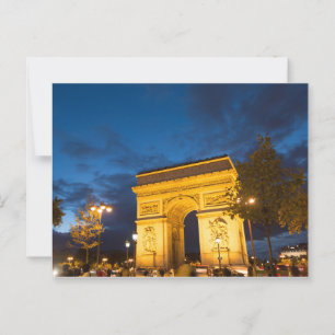 Carte Postale Arc de Triomphe à Dusk, Paris
