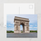 Carte Postale Arc de Triomphe à Paris, France (Devant / Derrière)