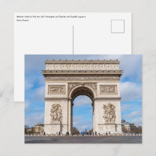 Carte Postale Arc de Triomphe à Paris, France