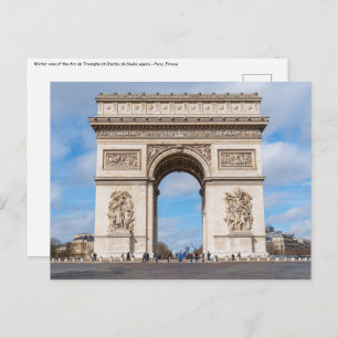 Carte Postale Arc de Triomphe à Paris, France