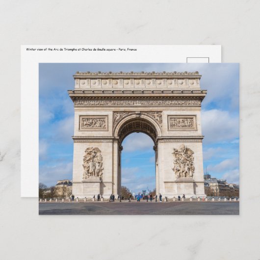 Carte Postale Arc de Triomphe à Paris, France (Devant / Derrière)