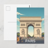 Carte Postale Arc de Triomphe de Paris (Devant / Derrière)