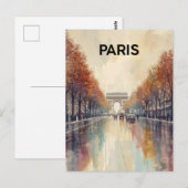 Carte Postale Arc de Triomphe de Paris (Devant / Derrière)