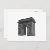 Carte Postale Arc de Triomphe : modèle 3D : (Devant / Derrière)