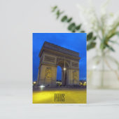Carte Postale arc de triomphe nuit (Debout devant)