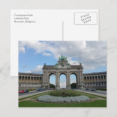 Carte Postale Arc de Triomphe, Parc du Cinquantenaire, Bruxelles (Devant / Derrière)