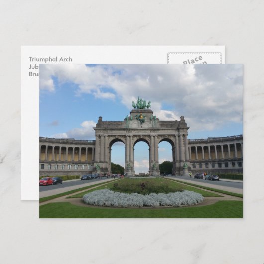 Carte Postale Arc de Triomphe, Parc du Jubilé, Bruxelles, Belgiq (Devant / Derrière)