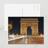 Carte Postale Arc De Triomphe, Paris (Devant / Derrière)
