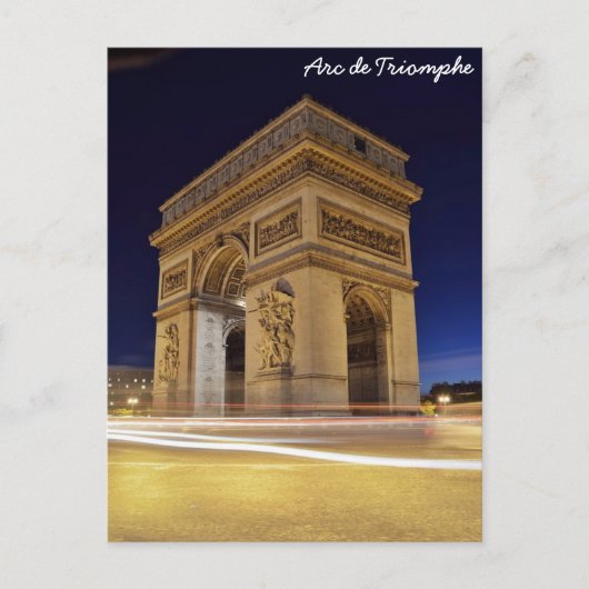 Carte Postale Arc de Triomphe, Paris, France (Devant)