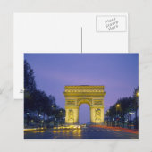 Carte Postale Arc de Triomphe, Paris, France, (Devant / Derrière)