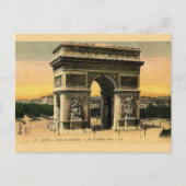 Carte postale Arc De Triomphe vintage (Devant)