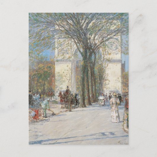 Carte Postale Arc de Washington, Printemps par Frederick Childe (Devant)