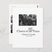 Carte Postale Arc doré félicite les 50 ans de mariage  (Devant / Derrière)