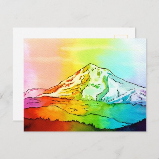 Carte Postale Arc en arc-en-ciel (Devant / Derrière)