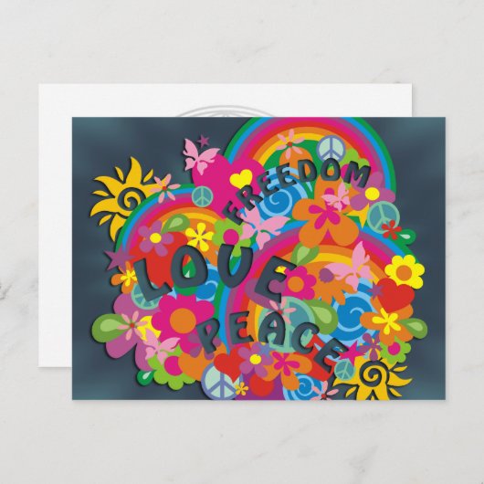 Carte Postale Arc en arc-en-ciel (Devant / Derrière)