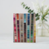 Carte Postale Arc en arc-en-ciel Spools Coudre mode conception (Debout devant)