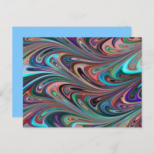 carte postale arc-en-ciel (Devant / Derrière)