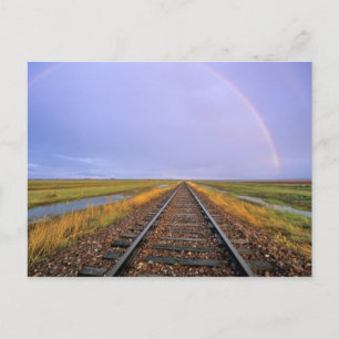 Carte Postale Arc-en-ciel au-dessus des voies ferrées près de Fa