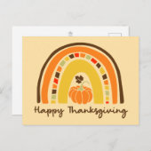 Carte postale arc-en-ciel bon thanksgiving (Devant / Derrière)