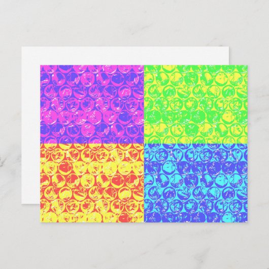 Carte Postale Arc en ciel bulle envelopper pop art (Devant / Derrière)