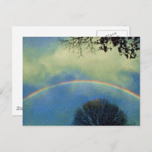 Carte Postale Arc-en-ciel complet en style Seurat (Devant / Derrière)