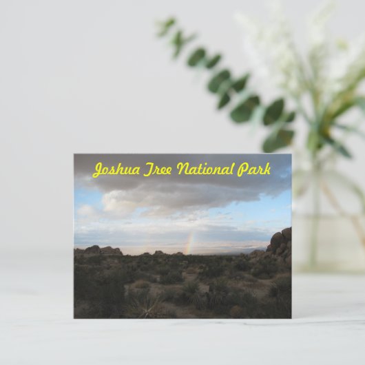 Carte Postale Arc en ciel dans Joshua Tree (Debout devant)