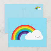 Carte Postale Arc en ciel de Kawaii (Devant / Derrière)