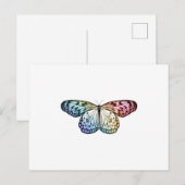 Carte Postale Arc-en-ciel de papillon (Devant / Derrière)