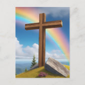 Carte Postale Arc-en-ciel de Pâques, généré par l'IA, (Devant)