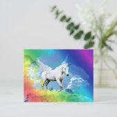 Carte Postale Arc-en-ciel de Unicorne (Debout devant)