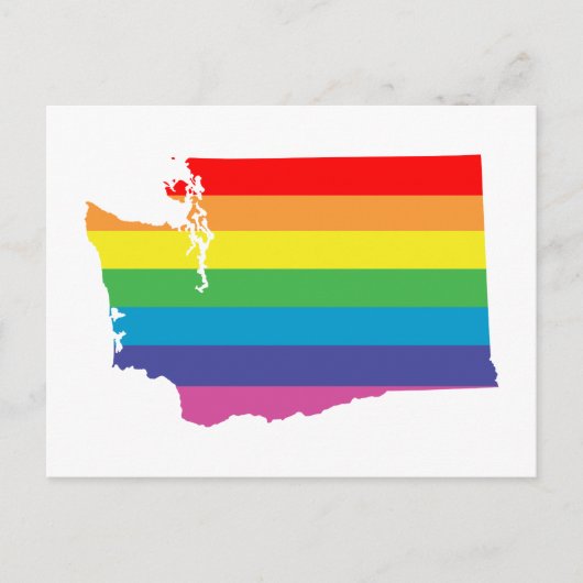 Carte Postale arc-en-ciel de washington (Devant)