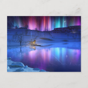 Carte postale arc-en-ciel d'hiver