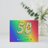Carte postale arc-en-ciel du 50e anniversaire (Debout devant)