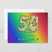 Carte postale arc-en-ciel du 50e anniversaire (Devant / Derrière)