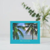 Carte Postale Arc-en-ciel entre les palmiers / Sainte-Lucie (Debout devant)