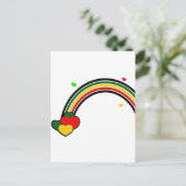 Carte Postale Arc-en-ciel et Coeurs Rasta (Debout devant)