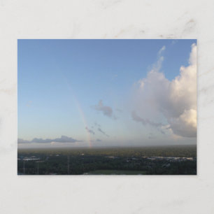Carte Postale Arc-en-ciel et nuages, vue aérienne Arrière - plan