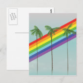 Carte Postale Arc en ciel et Palmes (Devant / Derrière)