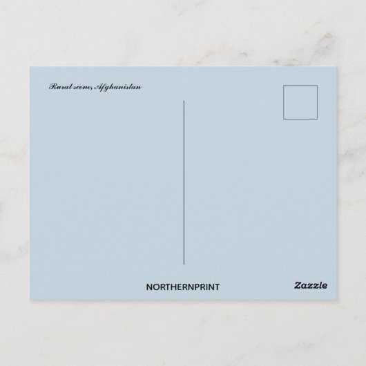 Carte Postale Arc-en-ciel et scène rurale Afghanistan (Dos)