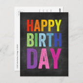 Carte postale Arc-en-ciel et tableau de bord heure (Devant / Derrière)