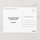 Carte postale Arc-en-ciel et tableau de bord heure (Dos)