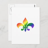 Carte Postale Arc-en-ciel Fleur de Lis (Devant / Derrière)