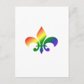 Carte Postale Arc-en-ciel Fleur de Lis (Devant)