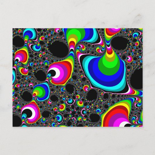 Carte Postale Arc-en-ciel global - Fractal (Devant)