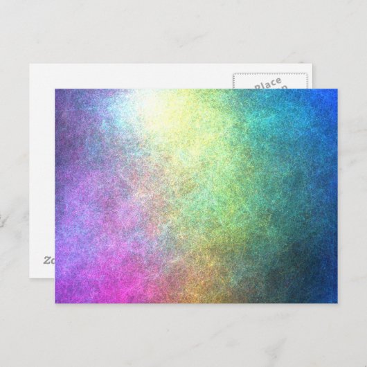 Carte Postale Arc-en-ciel gris Abstrait (Devant / Derrière)