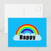 Carte Postale ARC-EN-CIEL - Heureux (Devant / Derrière)