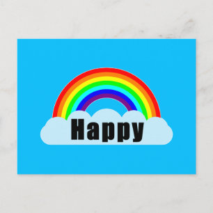 Carte Postale ARC-EN-CIEL - Heureux