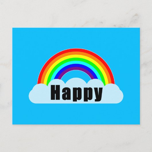 Carte Postale ARC-EN-CIEL - Heureux (Devant)