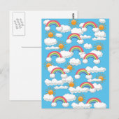 Carte Postale Arc-en-ciel heureux (Devant / Derrière)