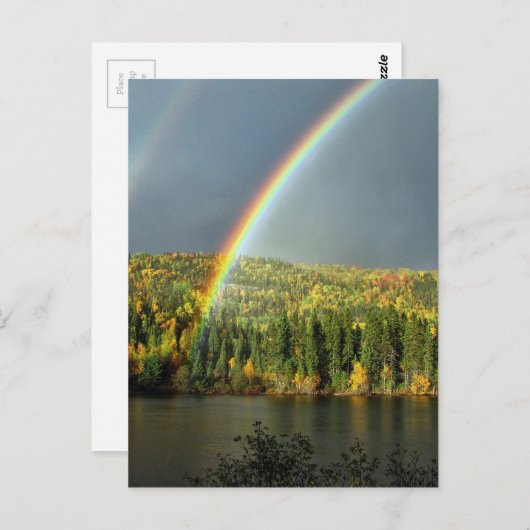 Carte Postale arc-en-ciel irluck chance nature ciel arbres (Devant / Derrière)